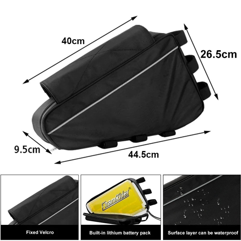 Sac Batterie Triangle Universel pour Vélos Électriques – Noir