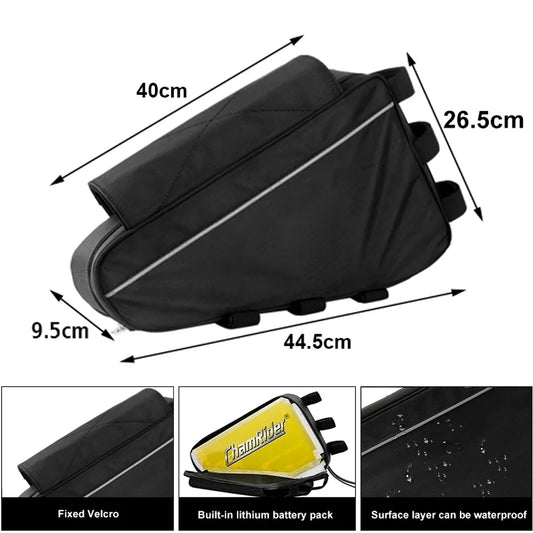 Sac Batterie Triangle Universel pour Vélos Électriques – Noir