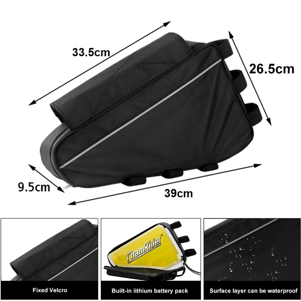 Sac Batterie Triangle Universel pour Vélos Électriques – Noir