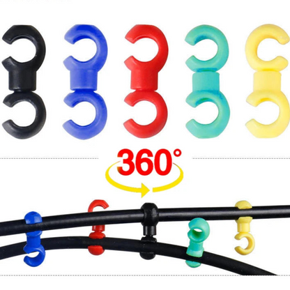 🔧 Lot de 10/20 Clips en S pour Câbles de Frein ou Dérailleur – Support Pivotant Universel pour VTT / Vélo de Route